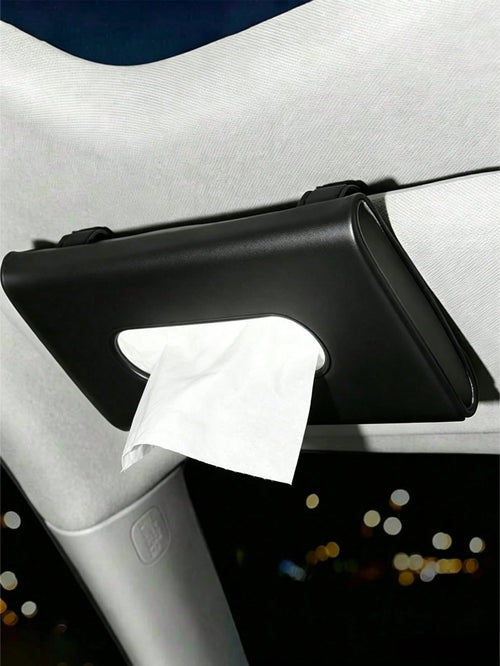 High Quality PU Leather Car Tissue Box- Stylish Sun Visor Design, Making Your Car More Tidy And Beautiful