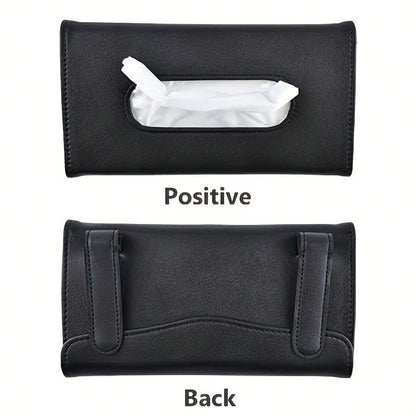 High Quality PU Leather Car Tissue Box- Stylish Sun Visor Design, Making Your Car More Tidy And Beautiful