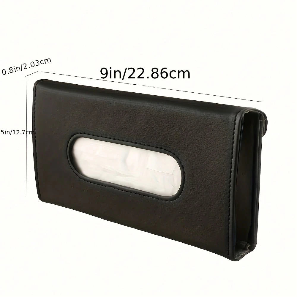 High Quality PU Leather Car Tissue Box- Stylish Sun Visor Design, Making Your Car More Tidy And Beautiful