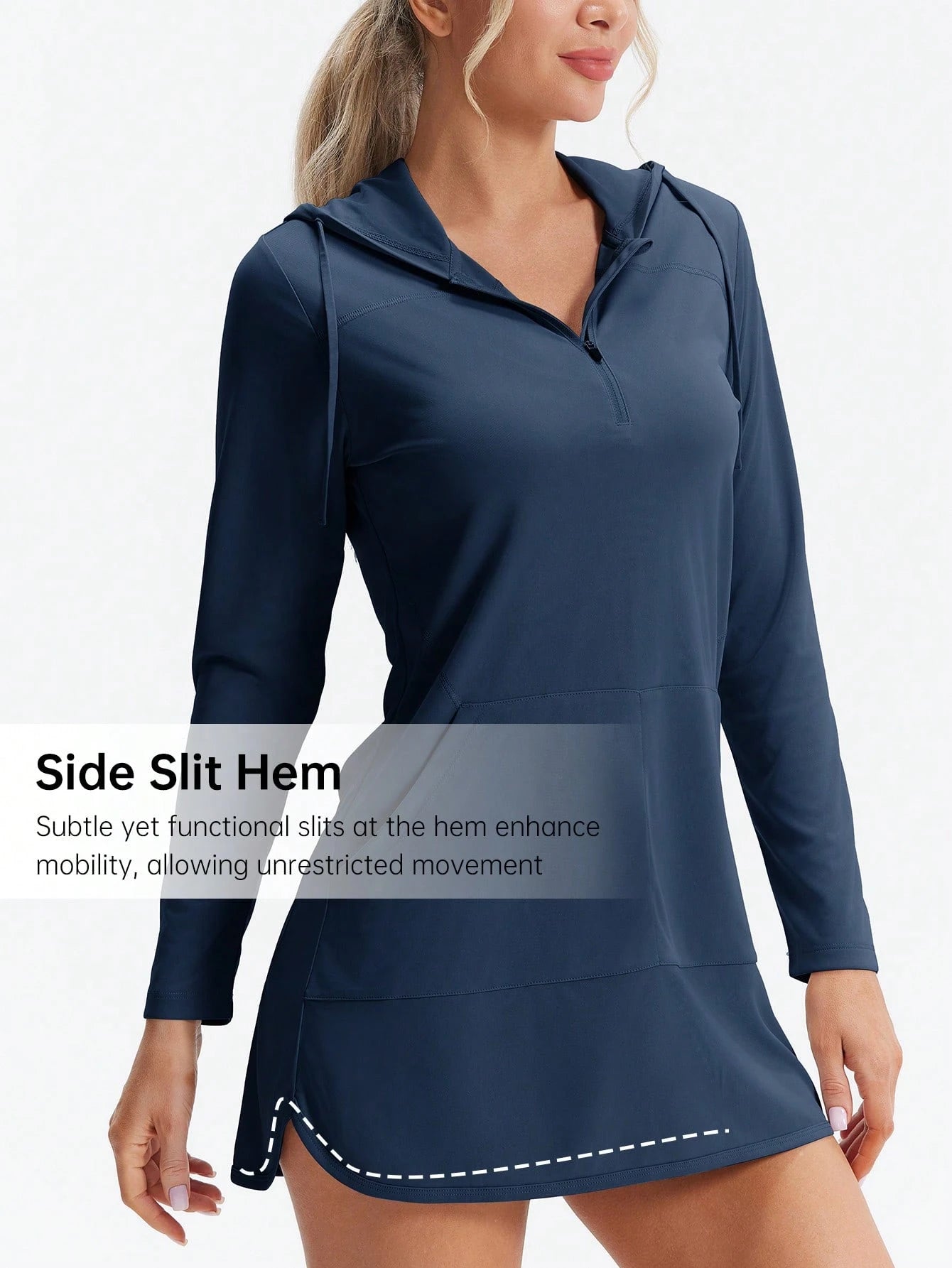 HOTSUIT Women's Hooded Long Dress, UV Protection, Lightweight, Suitable For Summer Sports, Hiking, Fishing, Outdoor Activities