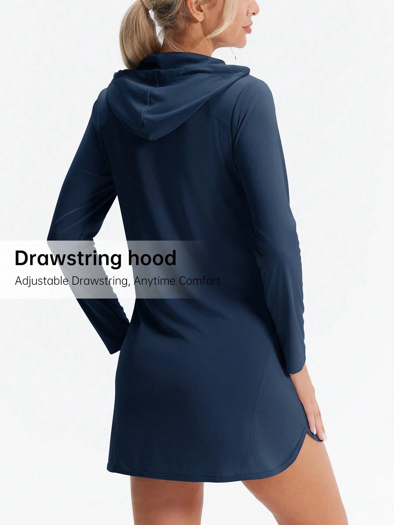 HOTSUIT Women's Hooded Long Dress, UV Protection, Lightweight, Suitable For Summer Sports, Hiking, Fishing, Outdoor Activities
