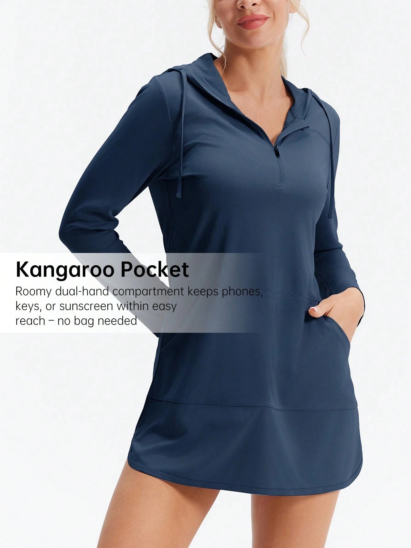 HOTSUIT Women's Hooded Long Dress, UV Protection, Lightweight, Suitable For Summer Sports, Hiking, Fishing, Outdoor Activities