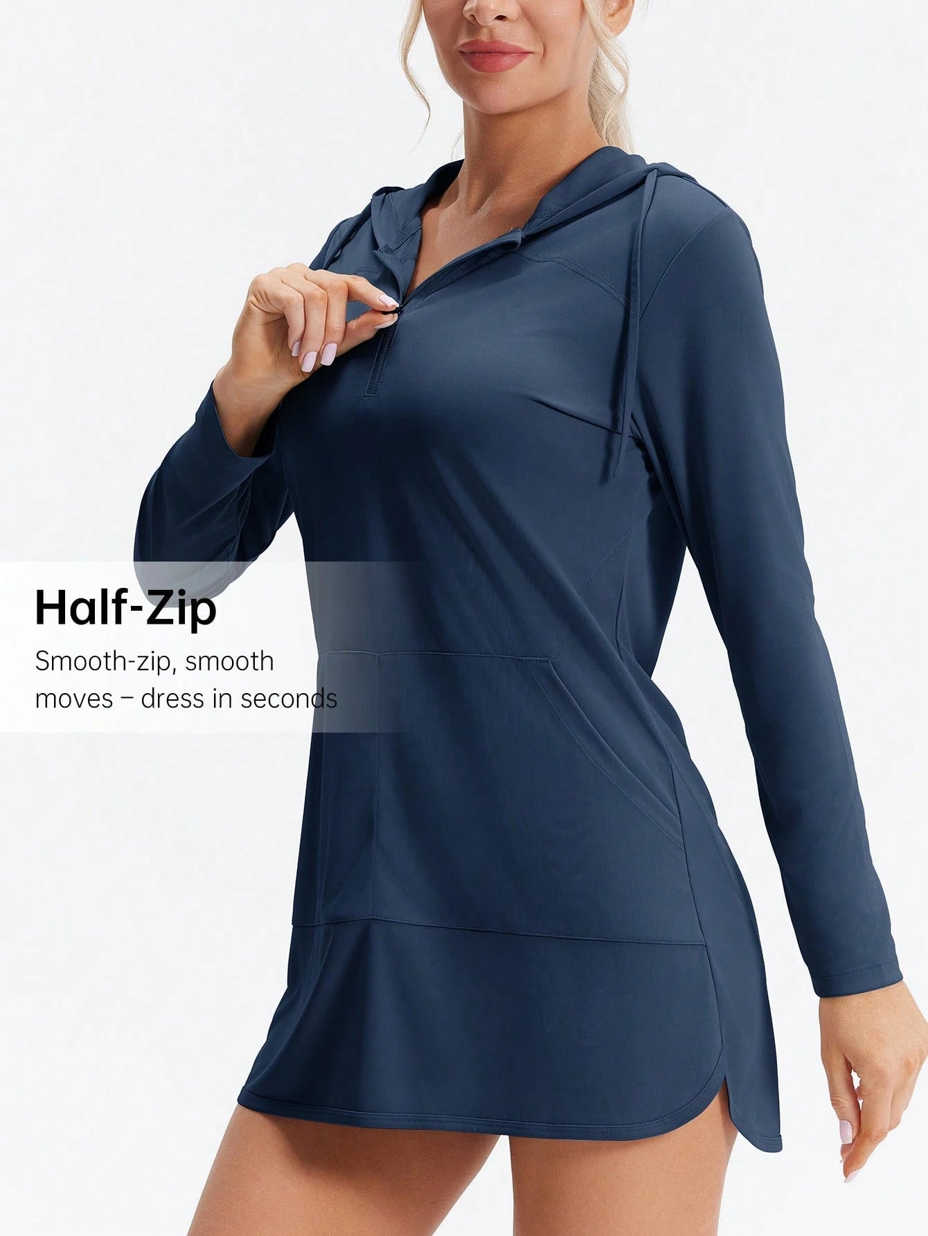 HOTSUIT Women's Hooded Long Dress, UV Protection, Lightweight, Suitable For Summer Sports, Hiking, Fishing, Outdoor Activities