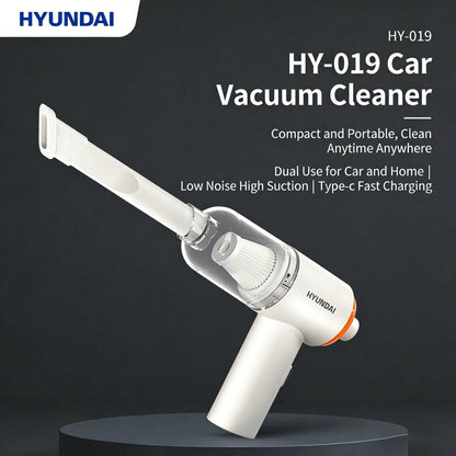 HYUNDAI HY-019 Wireless Car Vacuum Cleaner, High-Efficiency Fast Suction Dust Removal, Portable Wireless Handheld, Easily Solves Car And Home Cleaning
