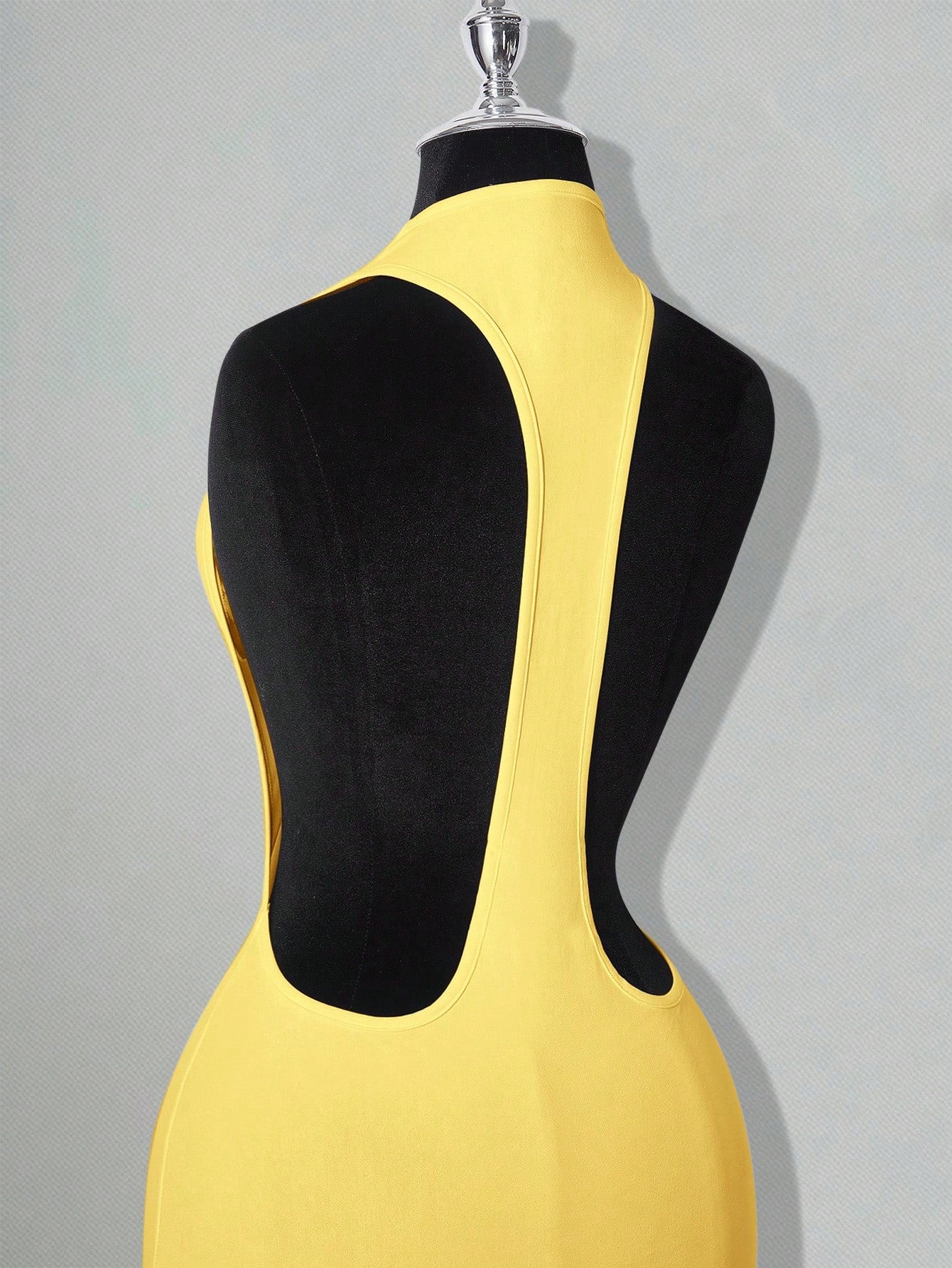 ICON Solid Color Backless Sexy Casual Mini Dress