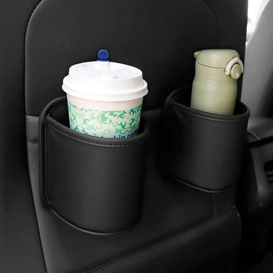 Imitation Leather Car Cup Holder Storage Box-2-In-1 Car Cup Holder Storage Box, Can Store Car Accessories Such As Mobile Phones, Keys, And Coins, High-End Car Interior Storage Box