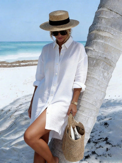 INAWLY New Arrival Fresh Lemon Print Mid-Length Dress, Suitable For Vacation And Everyday Wear
