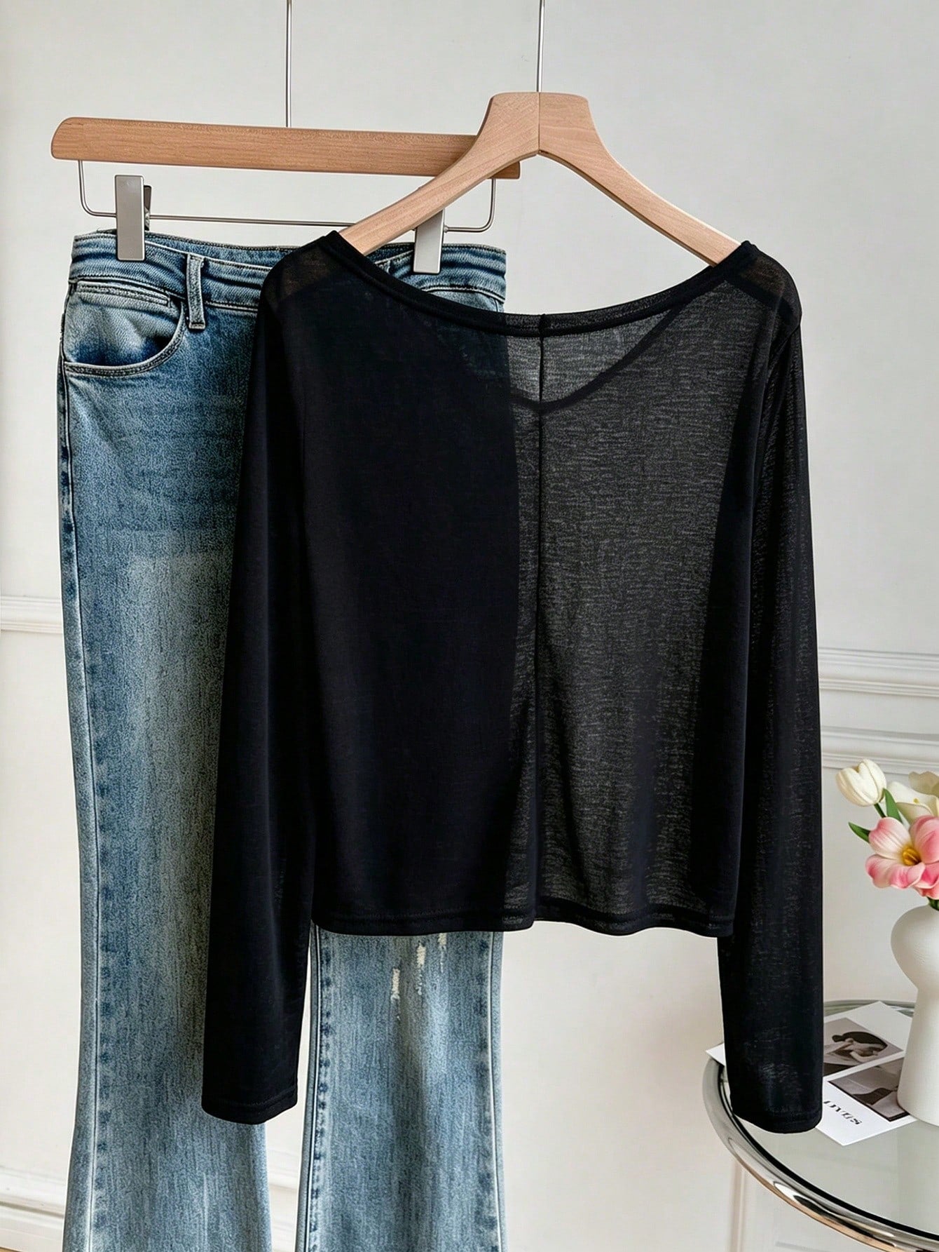 INAWLY Plus Size Women Solid Color Single-Breasted Casual Daily Long Sleeve Top Fall