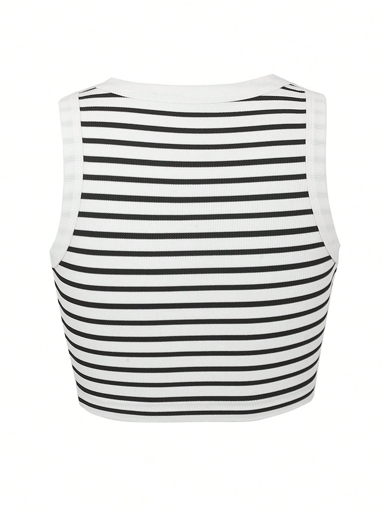 INAWLY Women'S Striped Cropped Tank Top Graphic Tees Women Tops