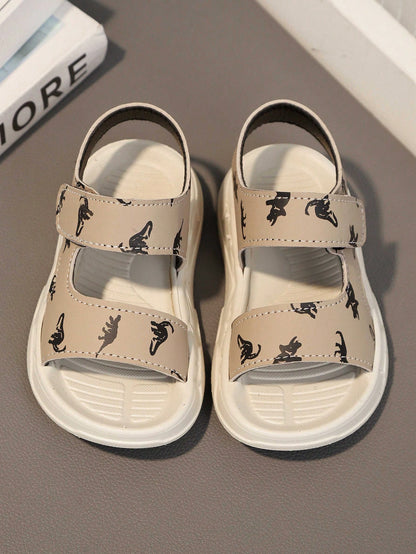 Infant Fashion Casual Rubber Soft Bottom Open Toe Cartoon Baby Sandals, Suitable For Spring And Summer