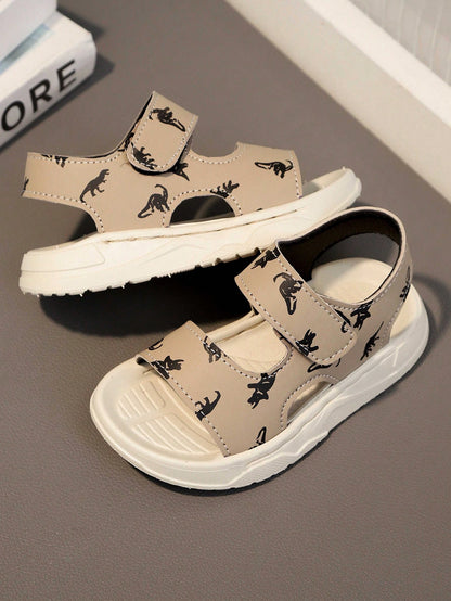 Infant Fashion Casual Rubber Soft Bottom Open Toe Cartoon Baby Sandals, Suitable For Spring And Summer