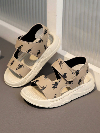 Infant Fashion Casual Rubber Soft Bottom Open Toe Cartoon Baby Sandals, Suitable For Spring And Summer