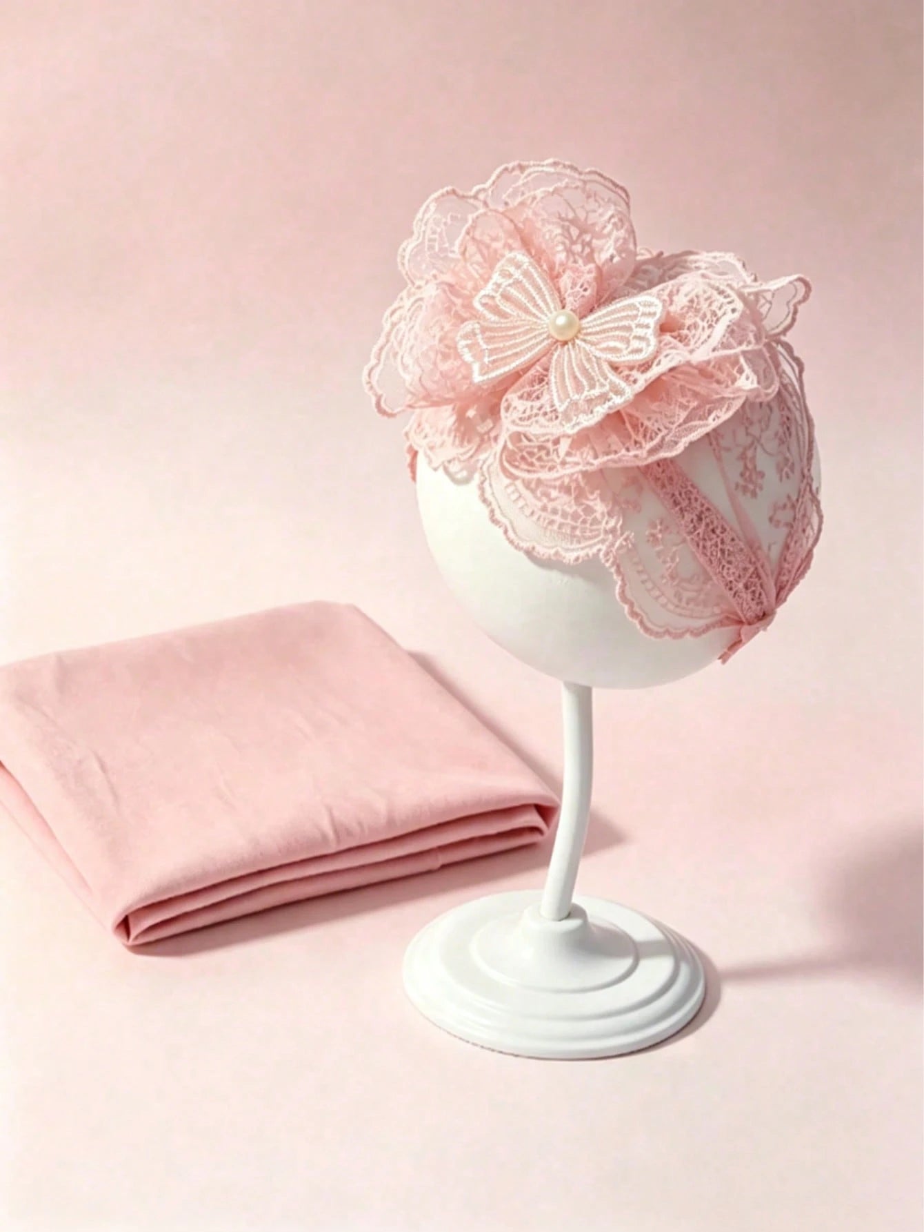 INS Style 100 Days Photo Props Newborn Photography Essential Lace Headband + Swaddle Wrap 2pcs Set Multiple Combinations Full Moon Gift