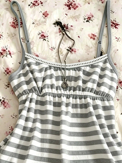 IslaSuriya Summer Casual Retro Y2K Striped Women Camisole