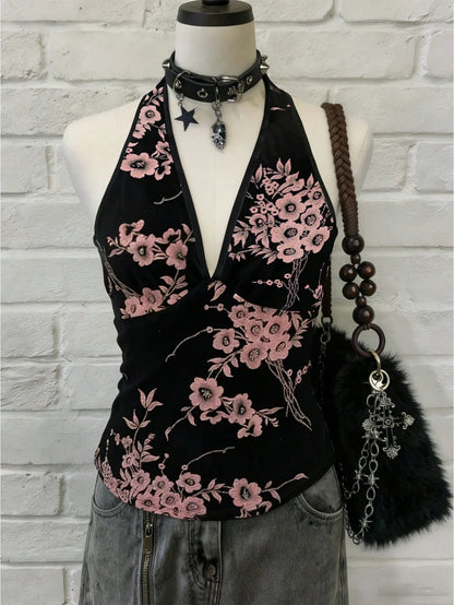 IslaSuriya Women Outfits, Women Top, Casual Tank Top, Now, Fashion Tops, Y2k Tops, Y2k Clothes, Floral Pattern, Chinese-Style Top
