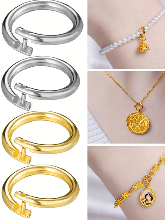 [Jewelry Making Open Jump Rings]18K Gold Plated Copper Open Jump Rings, Suitable For Jewelry Making| Keychains And Necklaces, Jewelry Making Accessories