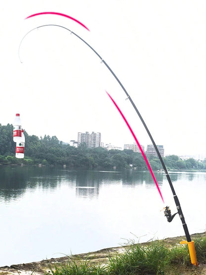JIENAI Foldable Fishing Rod Rest & Bell Set – 1pc Holder + 1pc Bell For Night Fishing