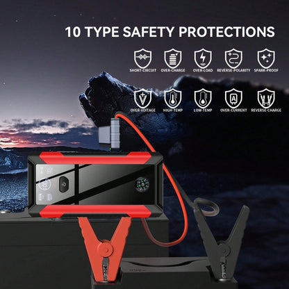 Jump Starter With Air Compressor, 5 In 1 Function Jump Box 5000A Peak 150PSI Jump Starter Battery Pack With Digital Tire Inflator, Car Battery Charger Portable (Suitable For Engines With A Displacemen