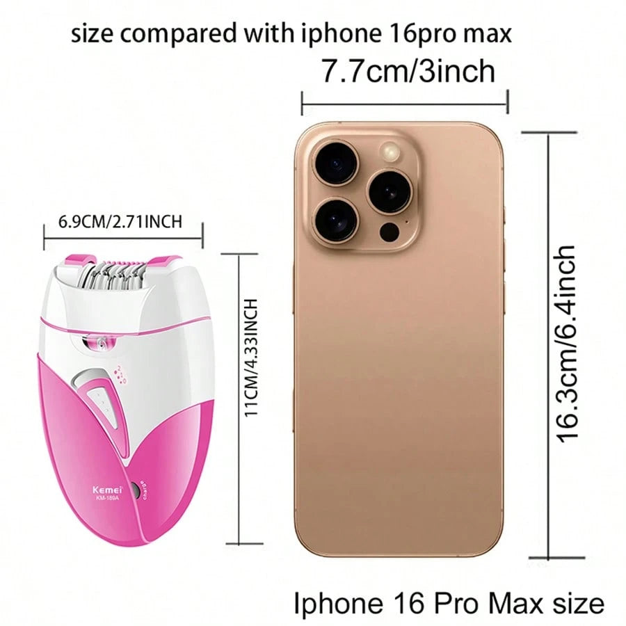Kemei Brand Km-189A Electric Epilator Lady'S Hair Remove Machine From Hair Root Women'S Hair Scraping Shaver Painless Razor For Body Armpit Leg Bikini Private Part Hair Remove Clean Machine