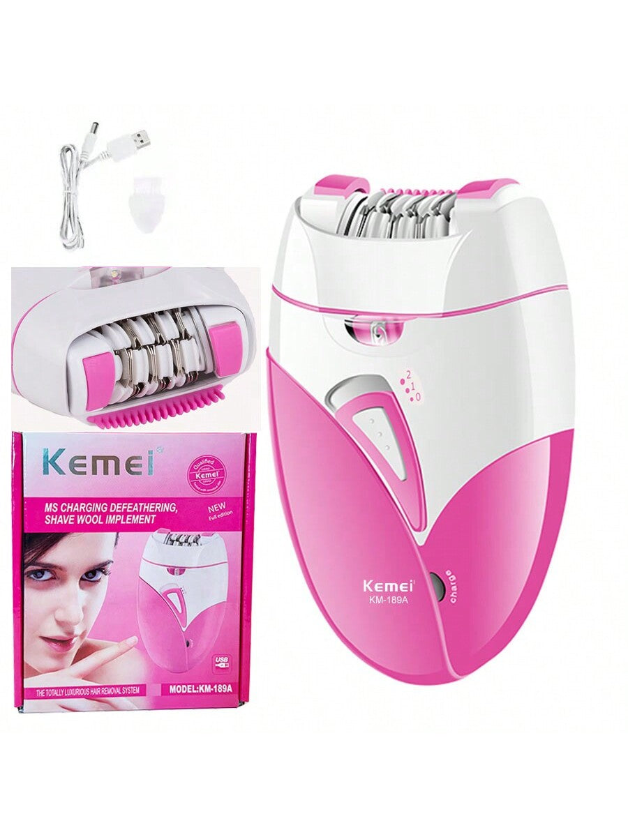 Kemei Brand Km-189A Electric Epilator Lady'S Hair Remove Machine From Hair Root Women'S Hair Scraping Shaver Painless Razor For Body Armpit Leg Bikini Private Part Hair Remove Clean Machine