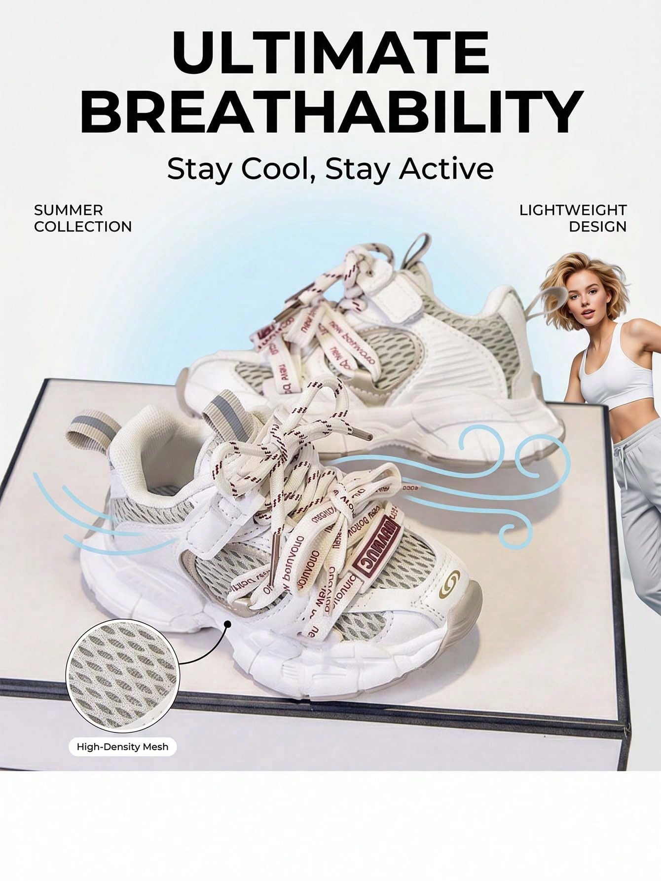 Kids' Chunky Sneakers, Fashionable New Spring/Autumn Girls' Breathable Mesh Sports Shoes, Boys' Soft Sole Anti-Slip Versatile Casual Shoes