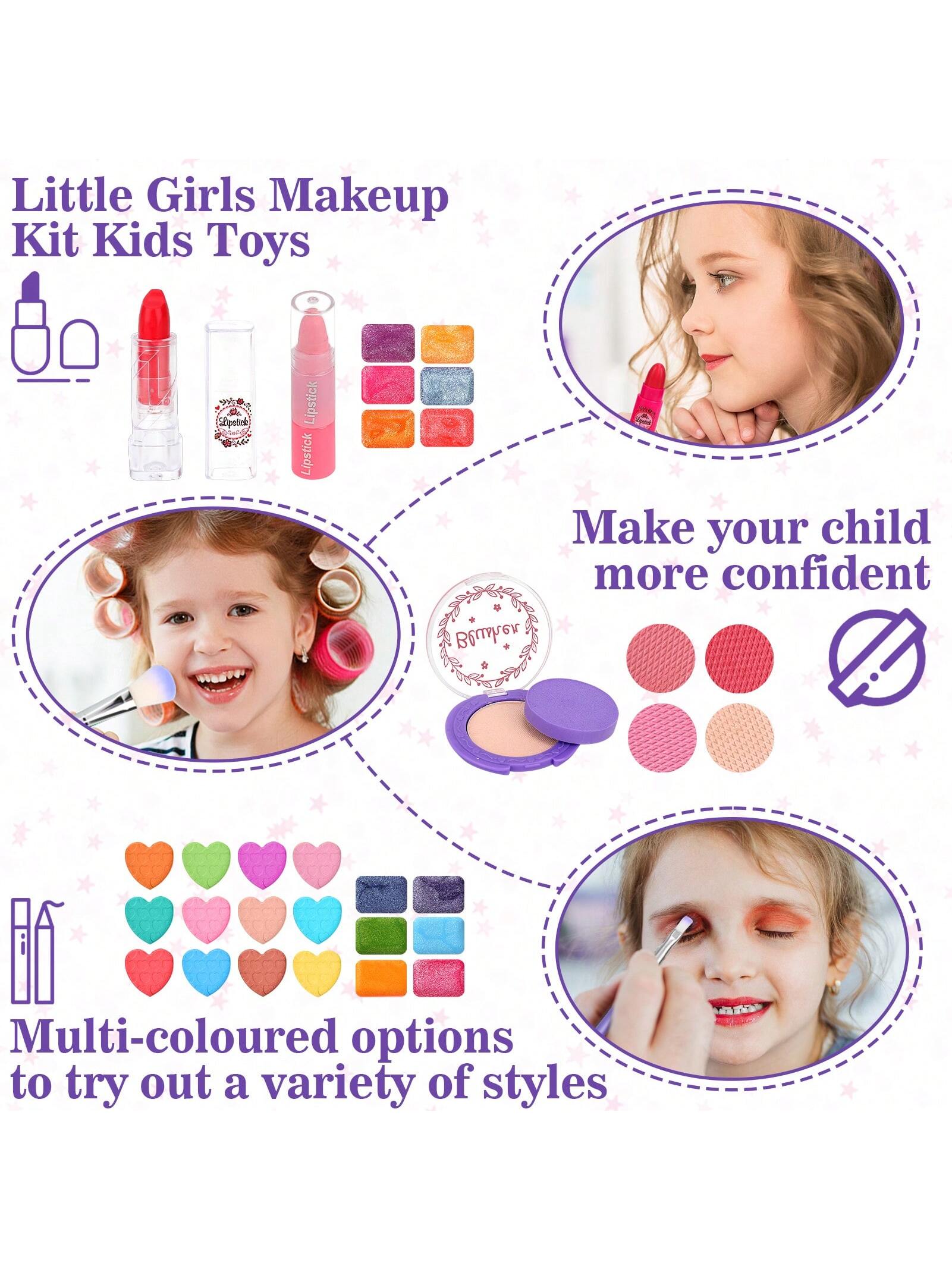 Kids Makeup Kit And Jewelry Set For Girl, Toys For Girls Ages 3 4 5 6 7 8 9 10, Ideal Gifts For Girls