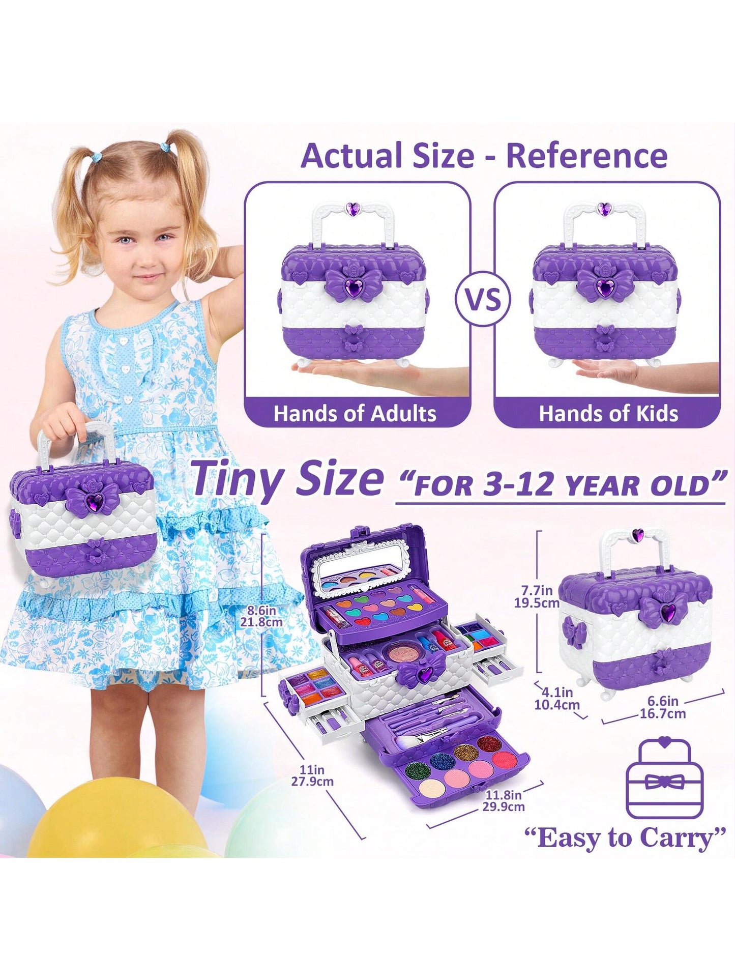Kids Makeup Kit And Jewelry Set For Girl, Toys For Girls Ages 3 4 5 6 7 8 9 10, Ideal Gifts For Girls