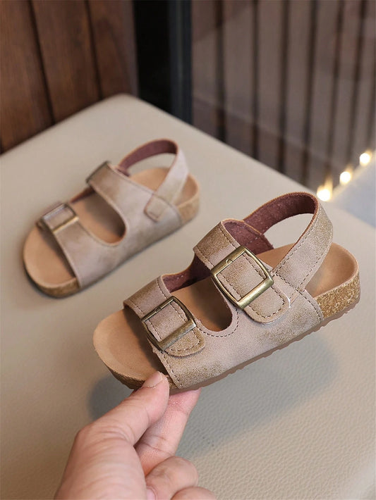 Kids Sandals, Summer Girls' Closed Toe Sandals, Boys' Roman Sandals, Baby Beach Shoes (Run Large, Please Order According To Actual Insole Length)