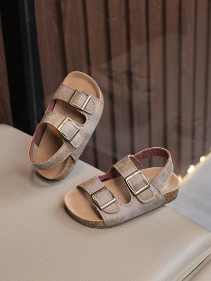 Kids Sandals, Summer Girls' Closed Toe Sandals, Boys' Roman Sandals, Baby Beach Shoes (Run Large, Please Order According To Actual Insole Length)