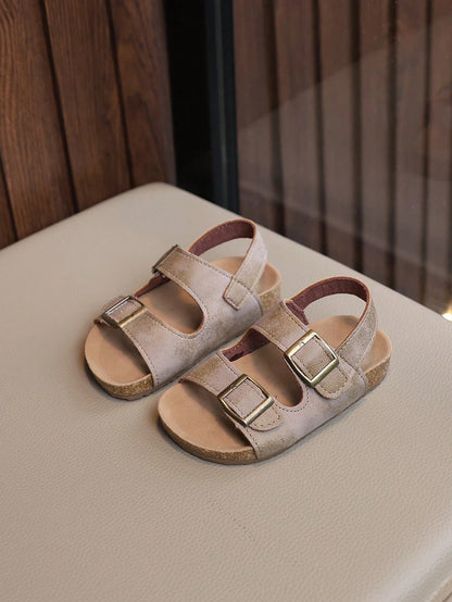 Kids Sandals, Summer Girls' Closed Toe Sandals, Boys' Roman Sandals, Baby Beach Shoes (Run Large, Please Order According To Actual Insole Length)