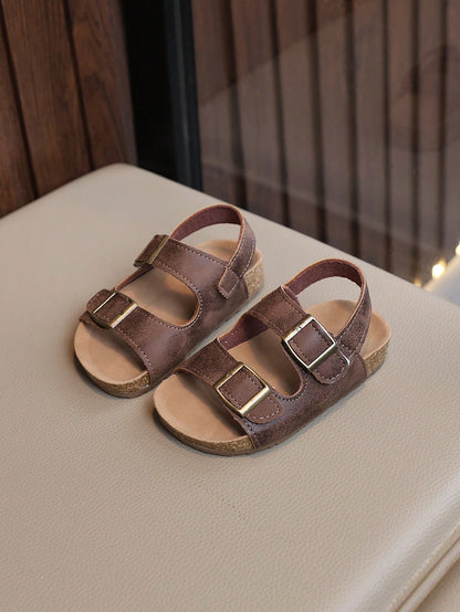 Kids Sandals, Summer Girls' Closed Toe Sandals, Boys' Roman Sandals, Baby Beach Shoes (Run Large, Please Order According To Actual Insole Length)
