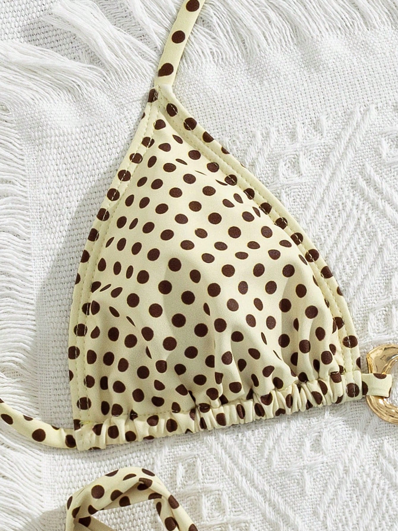 Lady's Print Halter & Tie-Side 2Pcs Swimwear: Sexy, Stylish, Young, Simple, High End, Lively, Cute – Beach Vacations And Travel Parties Summer
