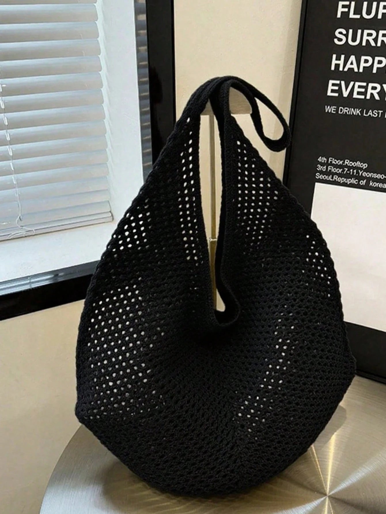 Large Capacity Stylish Crochet Shoulder Tote Bag- Lightweight, Versatile Knitted Handbag, Beige, Pink, Brown, Black, Perfect For Travel, Beach, Vacation And Daily Use, Large Tote Bag, Boho Chic