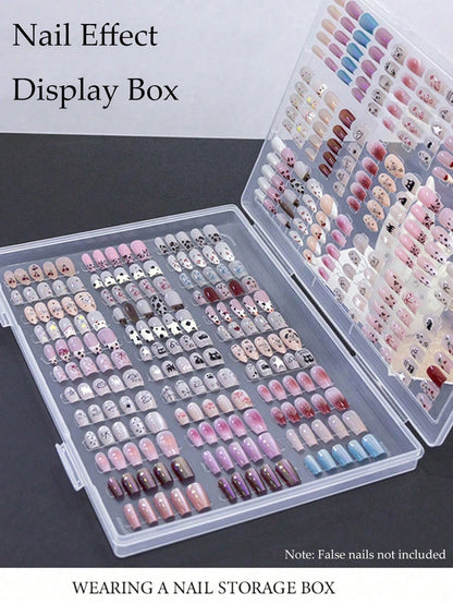Large Capacity Transparent Nail Art Storage Box- Dust-Proof, Portable Press-On Nail And Accessories Storage Box,Jewellery Box,Pouch,Makeup Brush Holder,Brush Holder,Perfume Organiser,Pouch Bag,Gifts
