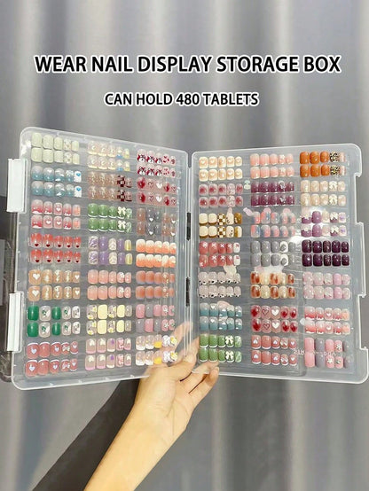 Large Capacity Transparent Nail Art Storage Box- Dust-Proof, Portable Press-On Nail And Accessories Storage Box,Jewellery Box,Pouch,Makeup Brush Holder,Brush Holder,Perfume Organiser,Pouch Bag,Gifts