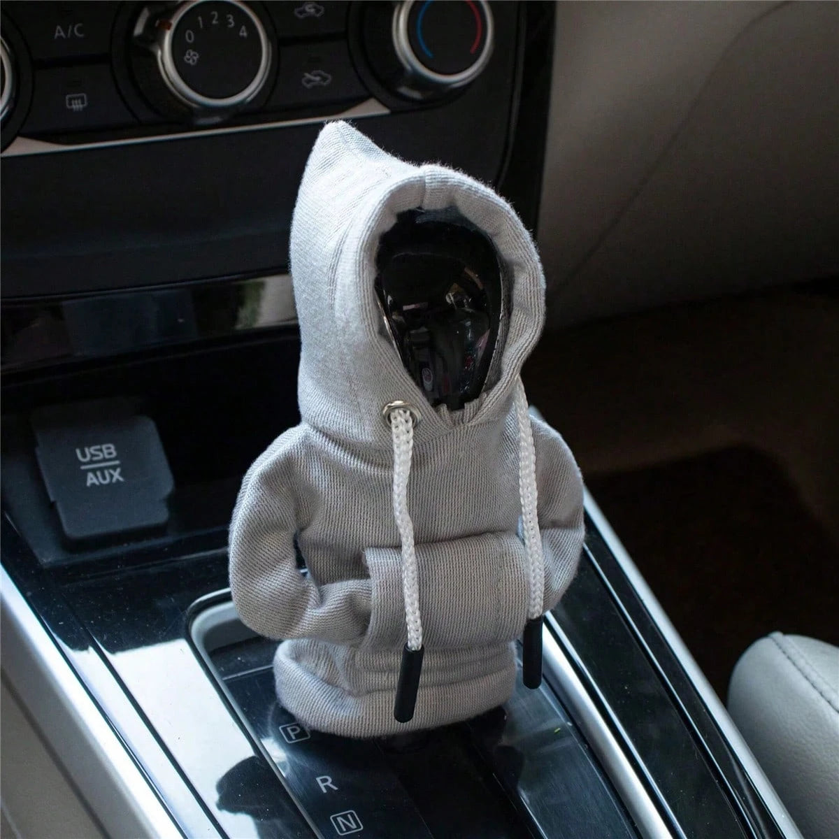 Large Size Universal Car Gear Shift Cover Hoodie, Fashionable Mini Hooded Sweatshirt For Auto Gear Stick Shifter Knob, Interior Accessories Decor,Car Accessories