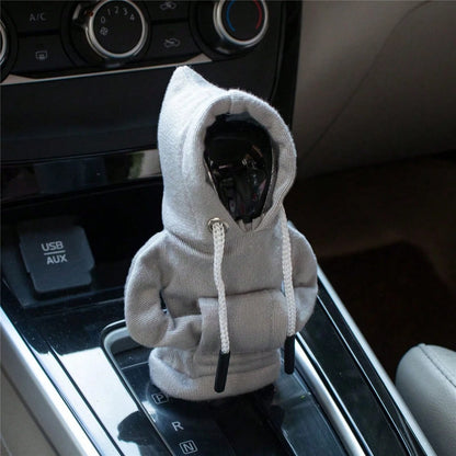 Large Size Universal Car Gear Shift Cover Hoodie, Fashionable Mini Hooded Sweatshirt For Auto Gear Stick Shifter Knob, Interior Accessories Decor,Car Accessories