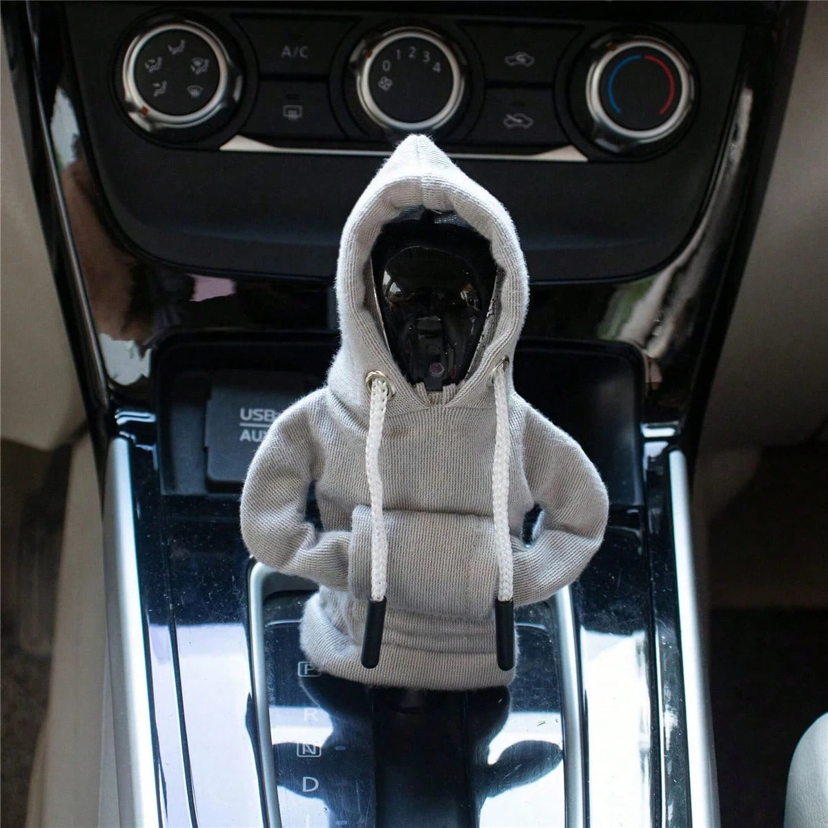 Large Size Universal Car Gear Shift Cover Hoodie, Fashionable Mini Hooded Sweatshirt For Auto Gear Stick Shifter Knob, Interior Accessories Decor,Car Accessories