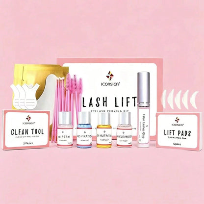 Lash Lift Kit, Professional Eyelash Perm Curling Set With Upgraded Glue, Semi-Permanent Lash Extension Perming Kit For Salon, Home Use & Perfect Gift For Lash Lovers