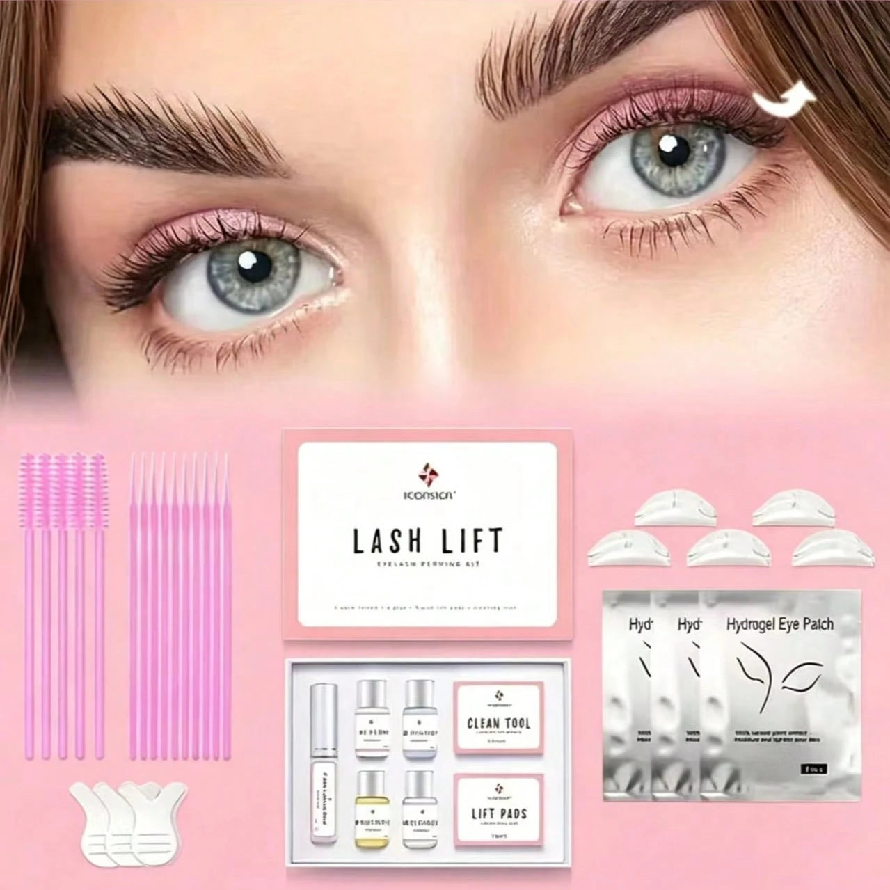 Lash Lift Kit, Professional Eyelash Perm Curling Set With Upgraded Glue, Semi-Permanent Lash Extension Perming Kit For Salon, Home Use & Perfect Gift For Lash Lovers