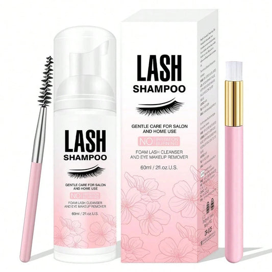 Lash Shampoo For Eyelash Extension Removal, 50ml- Gentle, Natural Formula, Nourishing, Foaming Cleansing