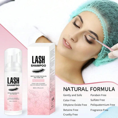 Lash Shampoo For Eyelash Extension Removal, 50ml- Gentle, Natural Formula, Nourishing, Foaming Cleansing