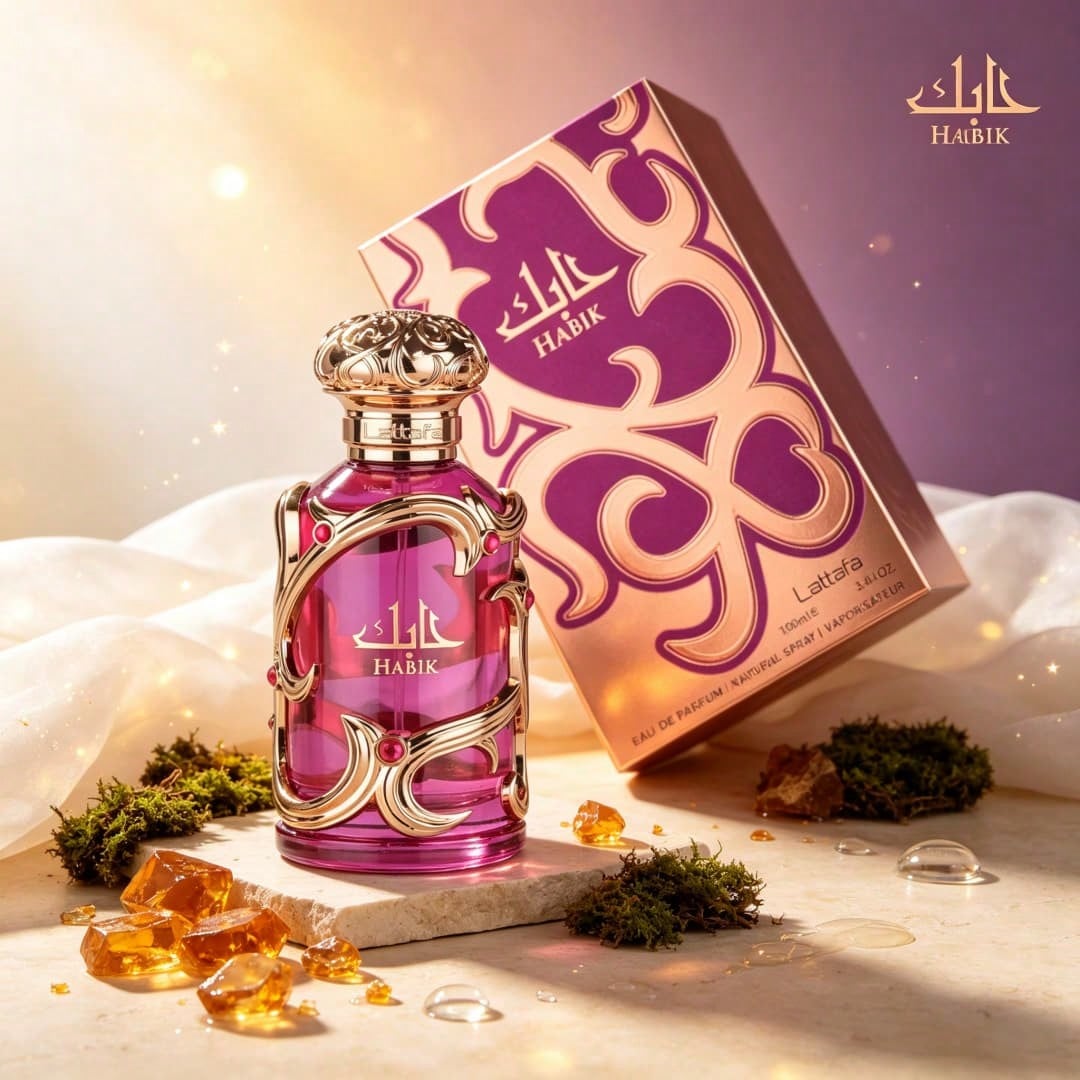 Lattafa Habik EDP For Women (3.4 Oz/ 100 Ml) Features Notes Of Crisp Pear, Jasmine, Freesia, Amber, Oakmoss, And White Musk; It Offers A Longevity Of Approximately 6–8 Hours With A Natural, Non-Intru