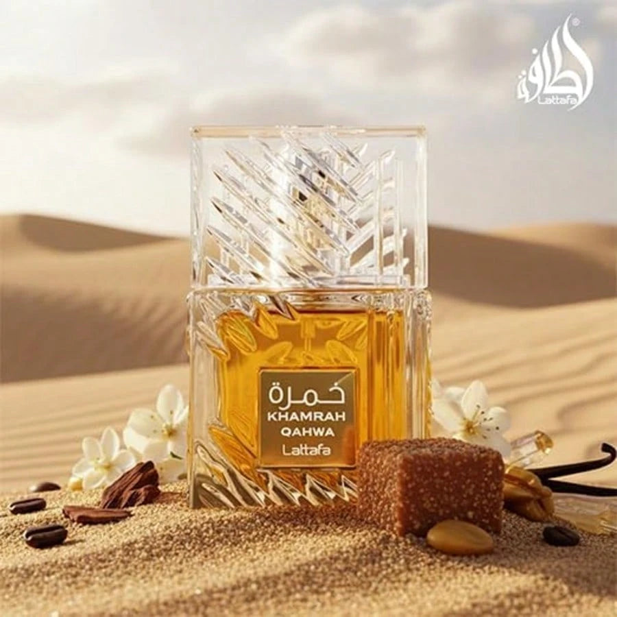 Lattafa Khamrah Qahwa For Unisex Eau De Parfum Spray, 3.4 Ounce/ 100 Ml Ideal For Dates, Office & Holiday Gift