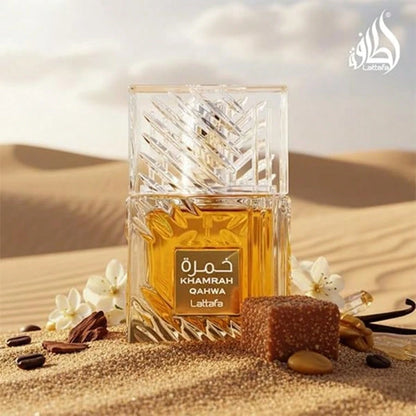 Lattafa Khamrah Qahwa For Unisex Eau De Parfum Spray, 3.4 Ounce/ 100 Ml Ideal For Dates, Office & Holiday Gift