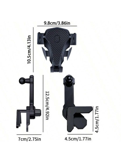 LCARS Car Phone Holder Black ABS Material Compatible With Tesla Model 3 Model Y Floating Center Console Screen Display Phone Support Bracket Horizontal And Vertical Screen Use For Smartphones