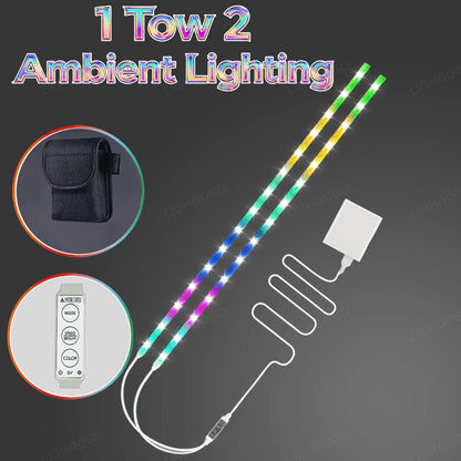 LED Light Strip For Scooters And Bicycles| RGB Night Riding Warning Light, 360° Panoramic Illumination, Intelligent Lighting Effects, Flexible Installation, Batteries Not Included.