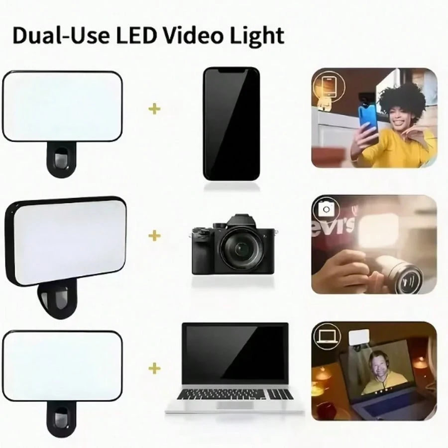 LED Selfie Light, Portable Selfie Lamp, Clip-On Fill Light, Phone Selfie Light, Phone Fill Light. With Good Lighting Effect After Using The Fill Light, It Is An Excellent Beauty Selfie Assistant.