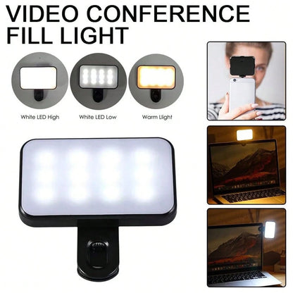 LED Selfie Light, Portable Selfie Lamp, Clip-On Fill Light, Phone Selfie Light, Phone Fill Light. With Good Lighting Effect After Using The Fill Light, It Is An Excellent Beauty Selfie Assistant.