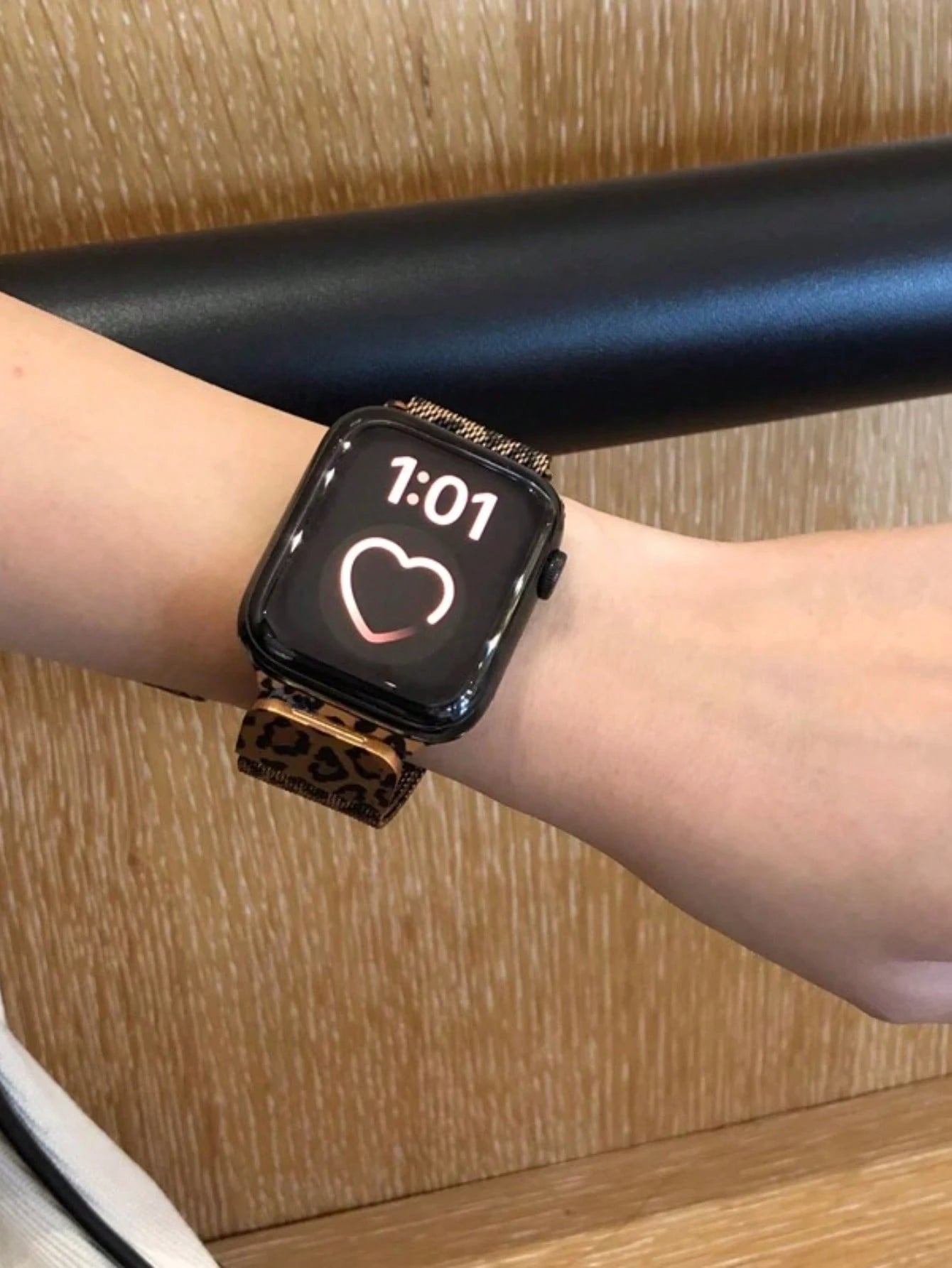 Leopard Fashionable Metal Strap Compatible With Apple Band 40mm Ultra2 49mm 45mm 44mm 42mm 41mm 40mm 38mm Wristband Bracelet Conpatible With Series